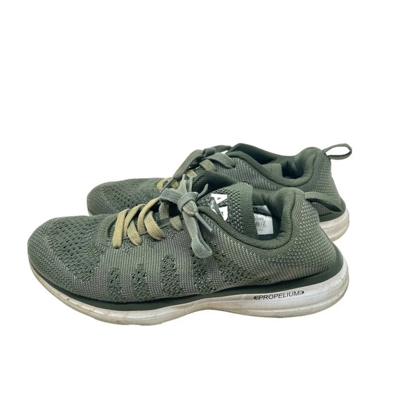 APL TechLoom Pro Sneakers Running Shoes Lace-Up Olive Fatigue‎ Green Mens Size 8 - Picture 5 of 8